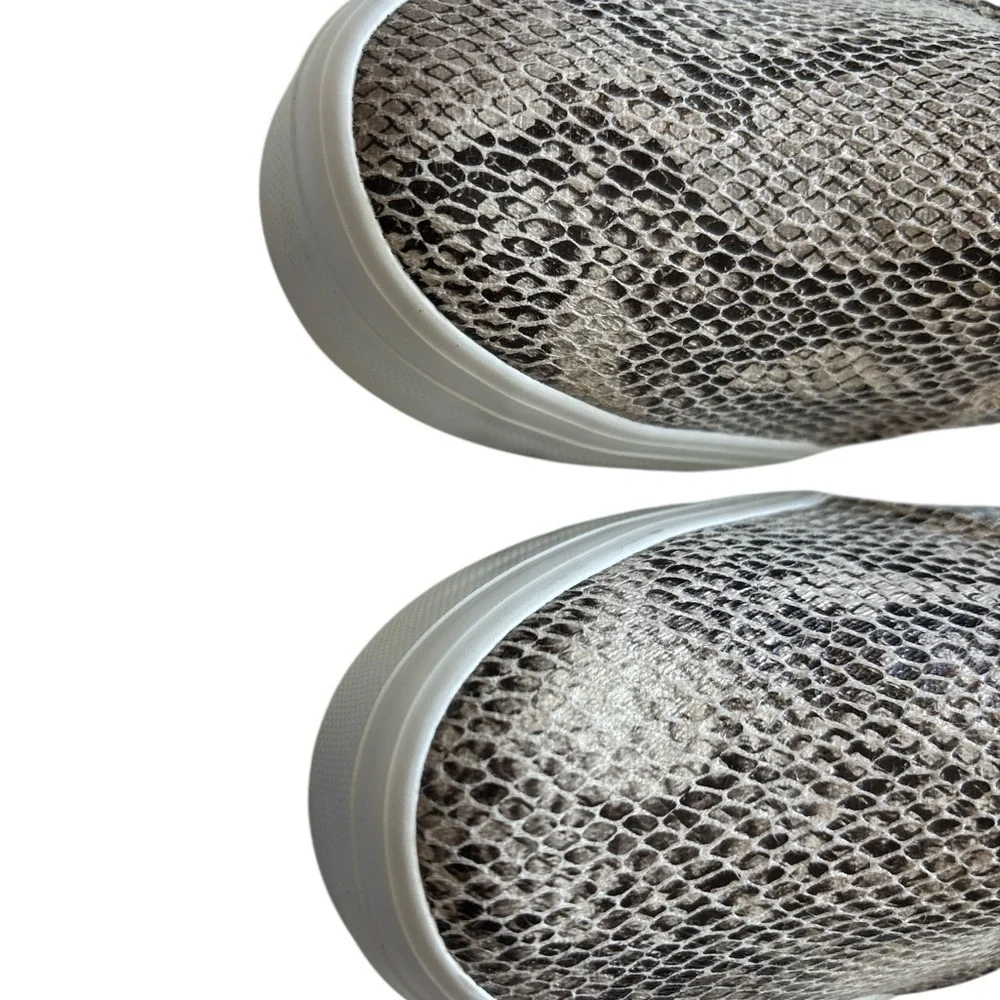 Restricted  Slip-On Sneakers in Snake Skin Print - Beige & Black Sz 6 NEW